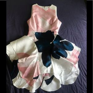 Couture Style Floral Mini Dress